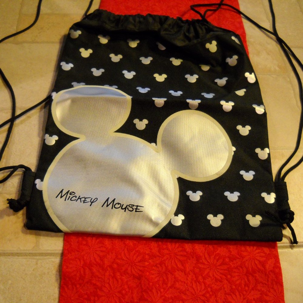 2 Disney Mickey Mouse Drawstring Backpack - image 6